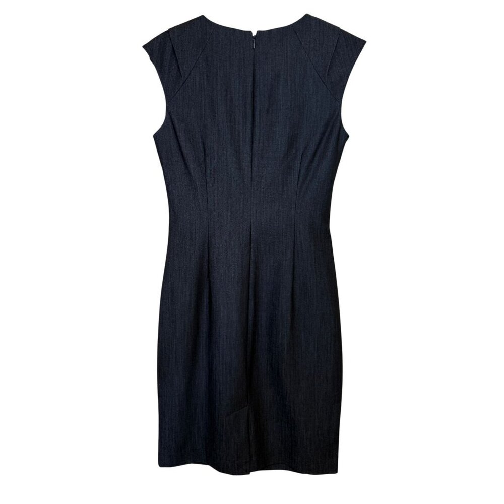 Calvin Klein Womens Black Sheath Dress Size 4 Stretch Blend Office Professional - Picture 2 of 9